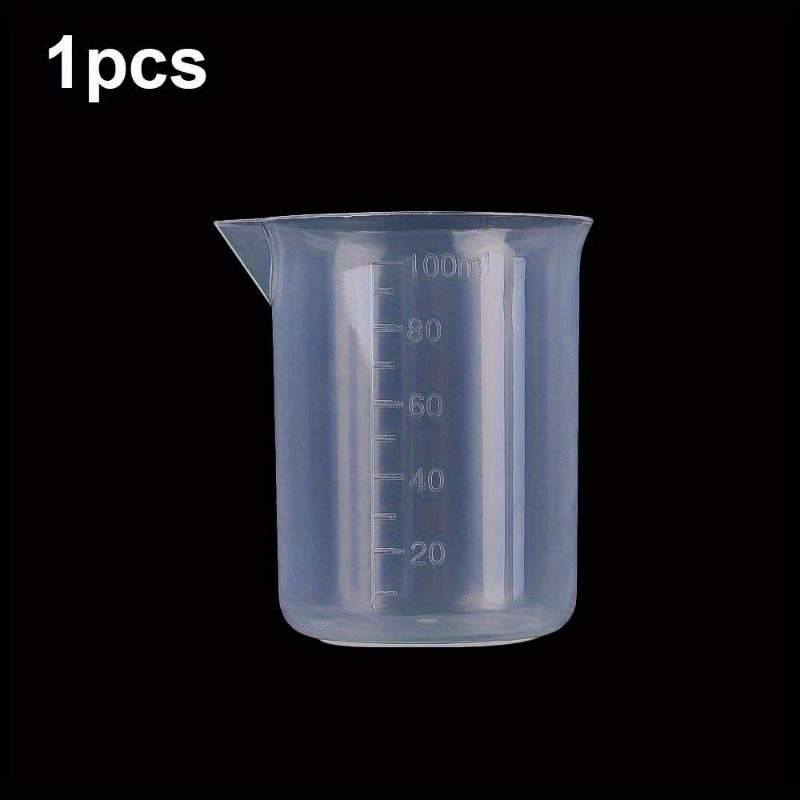 1pc 100ml Test Measuring Cups Plastic Lab Beaker Graduated Mug Beaker Kitchen Tools Laboratory Measuring Cups