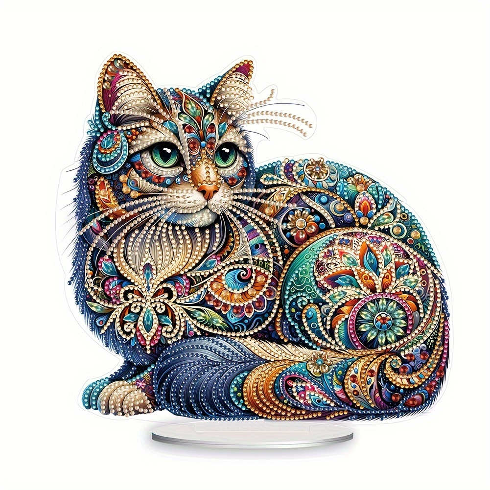 

Diamond Painting Cat Desktop Decoration For Office Desktop Decor