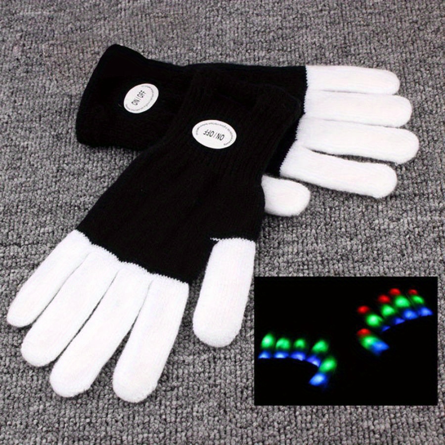 led gloves light gloves finger lights colors flashing led Temu