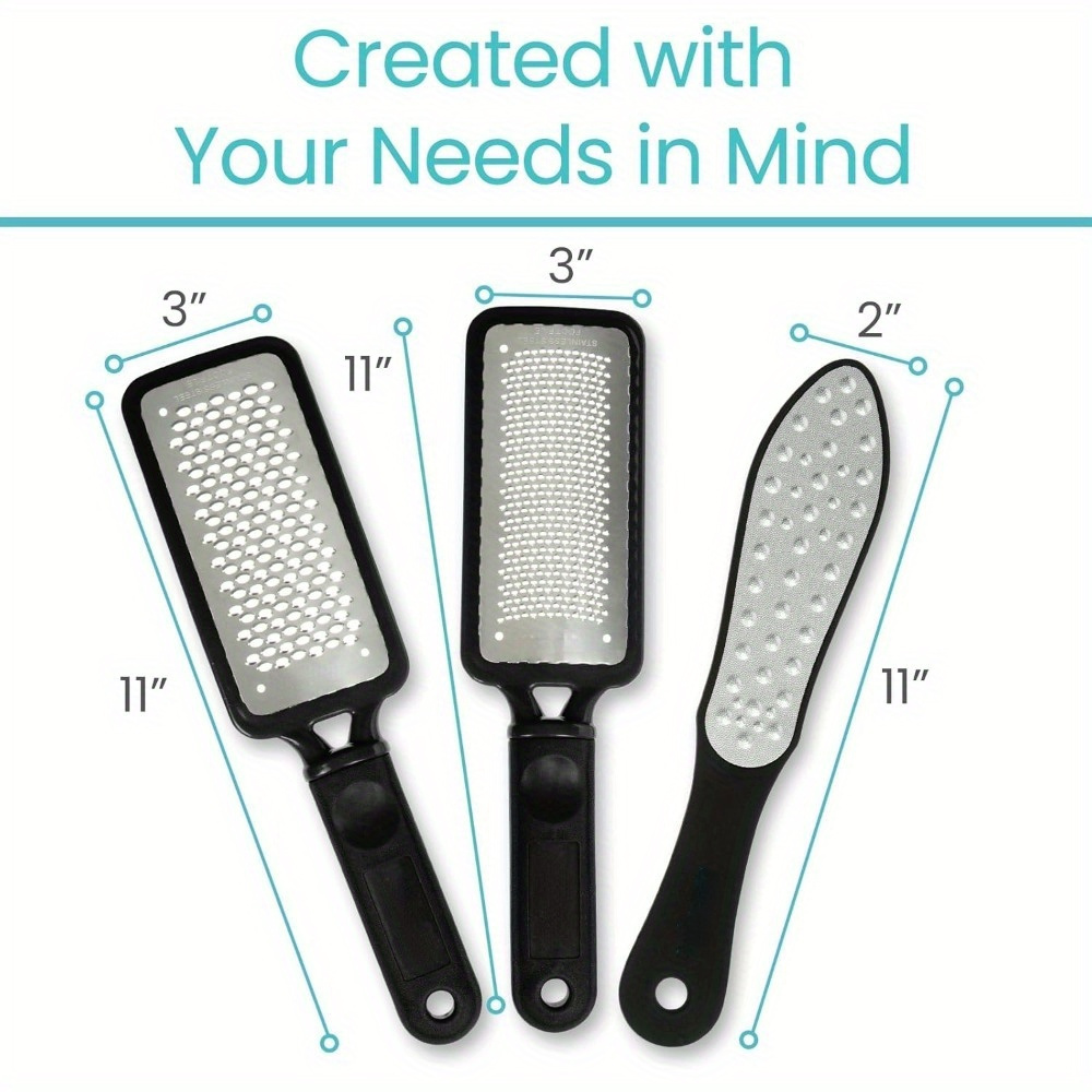 

3 Packs Feet For , Grater, Foot File, Callus Remover Tool, For , Use On Wet Or Dry , Steel Pedicure For