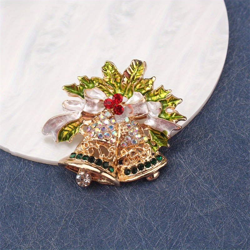 

& Christmas Brooch Rhinestones - Unique Bow-shaped For Women