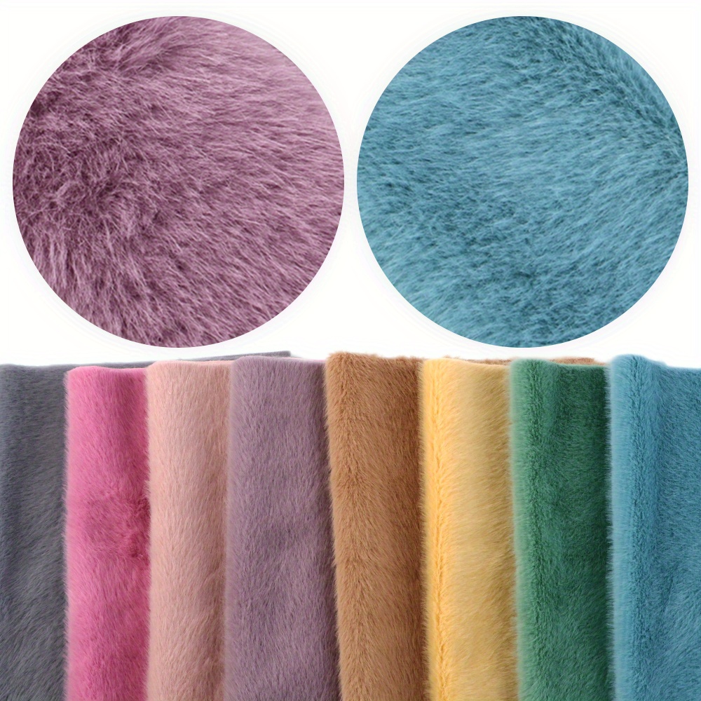 

Tissu en Fausse Fourrure de Lapin 7.87x12.99in - Mélange de Polyester Prédécoupé pour l'Artisanat DIY, le Cosplay, & Décorations