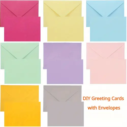 festive single panel blank cards with envelopes 4 x6 colorful diy holiday greeting card set 40 sets or 80 sets