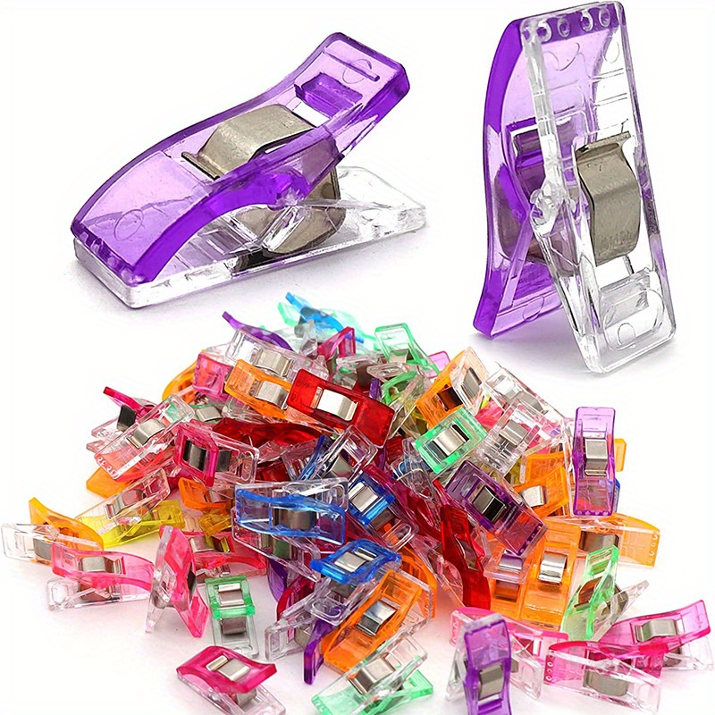 

35pcs Sewing Clips Set - Plastic Edging & Positioning Clamps For Quilting, Knitting & Diy Crafts