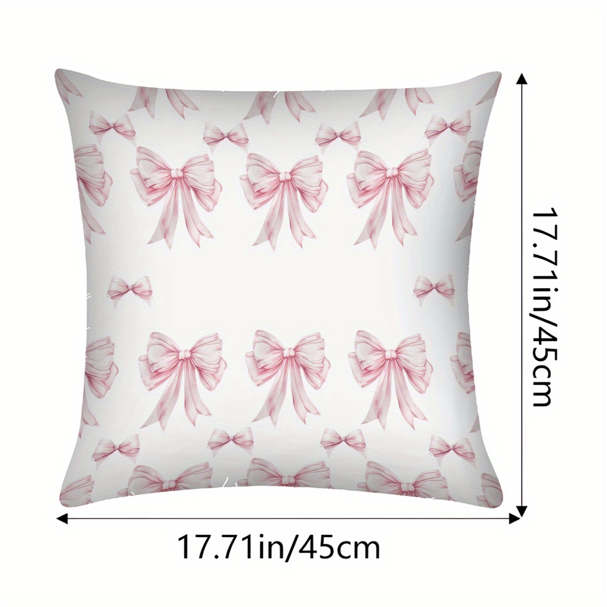 TEMU 1pc Customized Personalized &text Pillowcase, Customized Bowknot Throw Pillow Cover, Custom Gift, Birthday Christmas Gift For Friend , Pillow Case For Office Home Bed Sofa Decoration