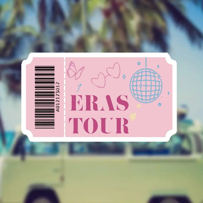 

Waterproof Pvc Taylor-inspired "eras Tour" Car Sticker - Upgraded, , 1pc Fun Decal For Vehicles, Laptops & More