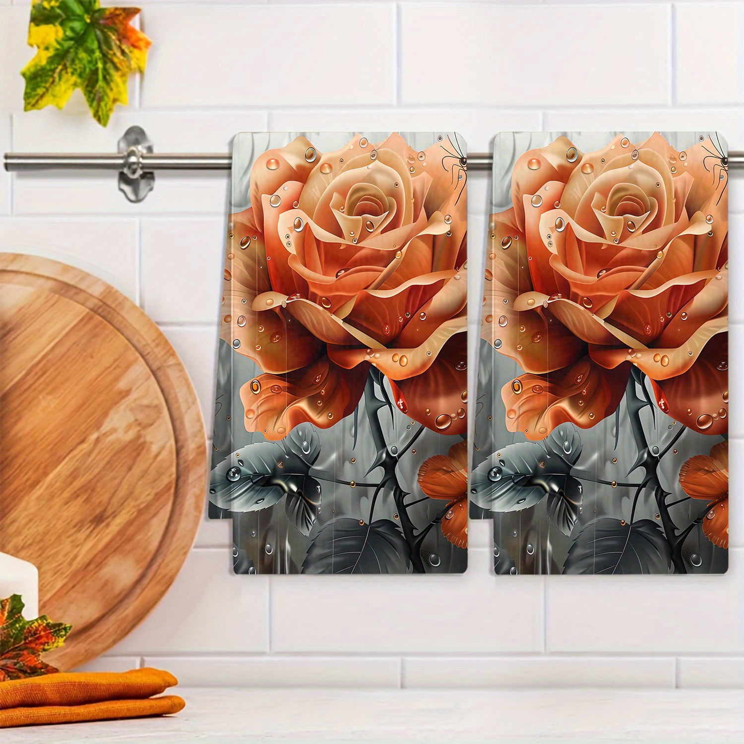 

Rose & Kitchen Towel - Soft Polyester, , Cleaning & Dining Decor