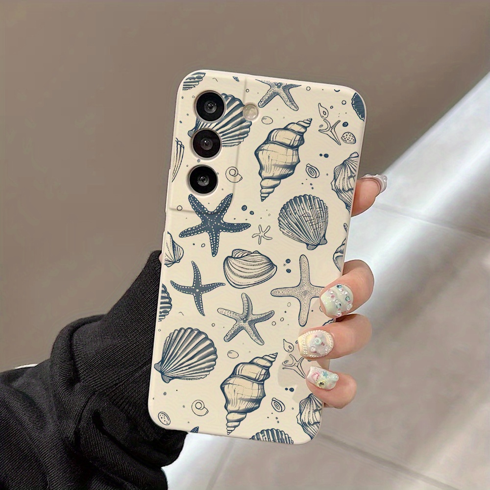 

Sea Ocean Conch Pattern Light Blue Phone Case S22/s22+/s22 Ultra/s23/s23+/s23 Fe/s23 Ultra/s24/s24 Plus/s24 Ultra /a32/a35/a15/a53/a54/a51/ A55/a33/a14/a05s, Protective Cover