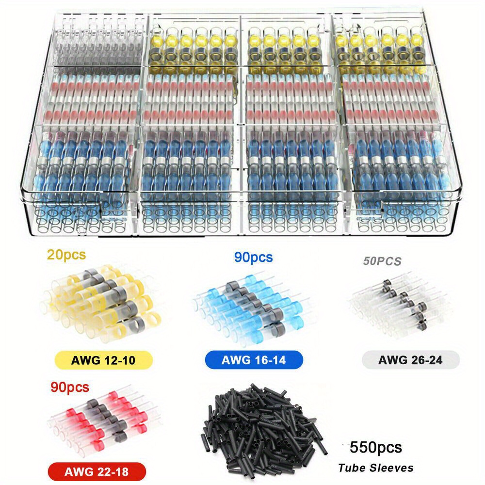 240-Piece Solder Seal Wire Connector Kit – Heat Shrink Butt Terminals For Secure Wiring