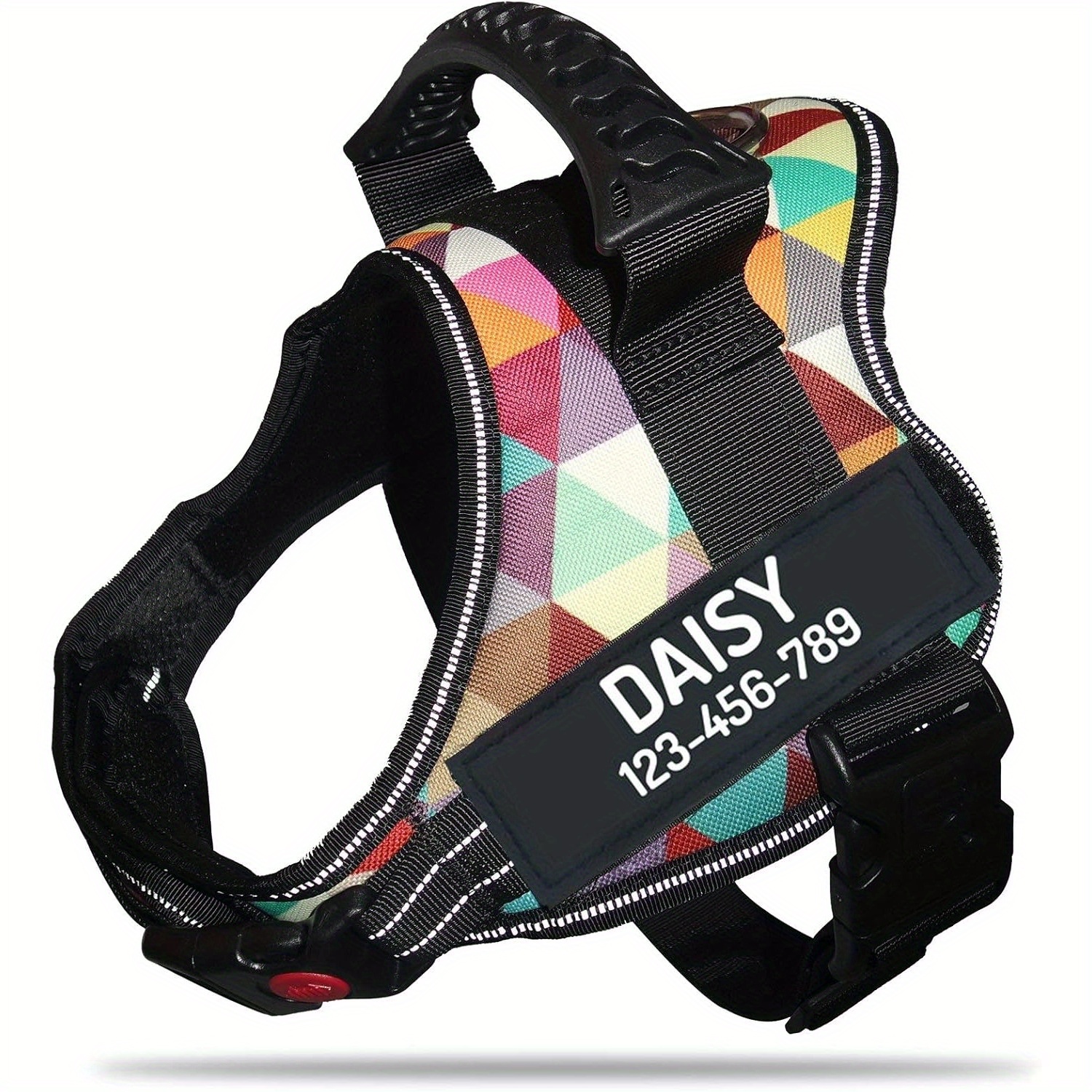 

Customizable No-pull Dog Harness With Name & , Polyester Fiber, Hand Washable, Anti-tug & Choke-proof, Ideal For Training & Walking