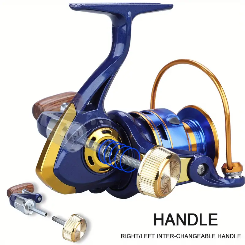 Spinning Fishing Reel DEUKIO 12BB - 5.2:1 Gear Ratio, 50lb Drag, Metal Spool (Freshwater & Saltwater) High Drag Fishing Reel Spinning Fishing Reel DEUKIO 12BB - 5.2:1 Gear Ratio, 50lb Drag, Metal Spool (Freshwater & Saltwater) High Drag Fishing Reel