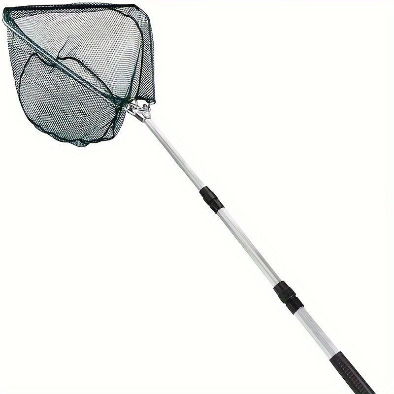 Image of 1pc Ultra-lightweight Foldable With Durable Aluminum Alloy Telescopic Handle - Perfectly Portable For Any - Essential Fishing Tackle-plunge Net-outdoor Fishing- Vacation-portable