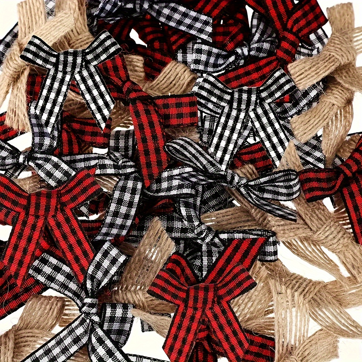 

30pcs Christmas Bows Ribbon, Diy Hand-tied Bows, Bow Christmas Decorations, Scene Decor, Festivals Decor, Room Decor, Home Decor, Offices Decor, Theme Party Decor, Halloween Decor