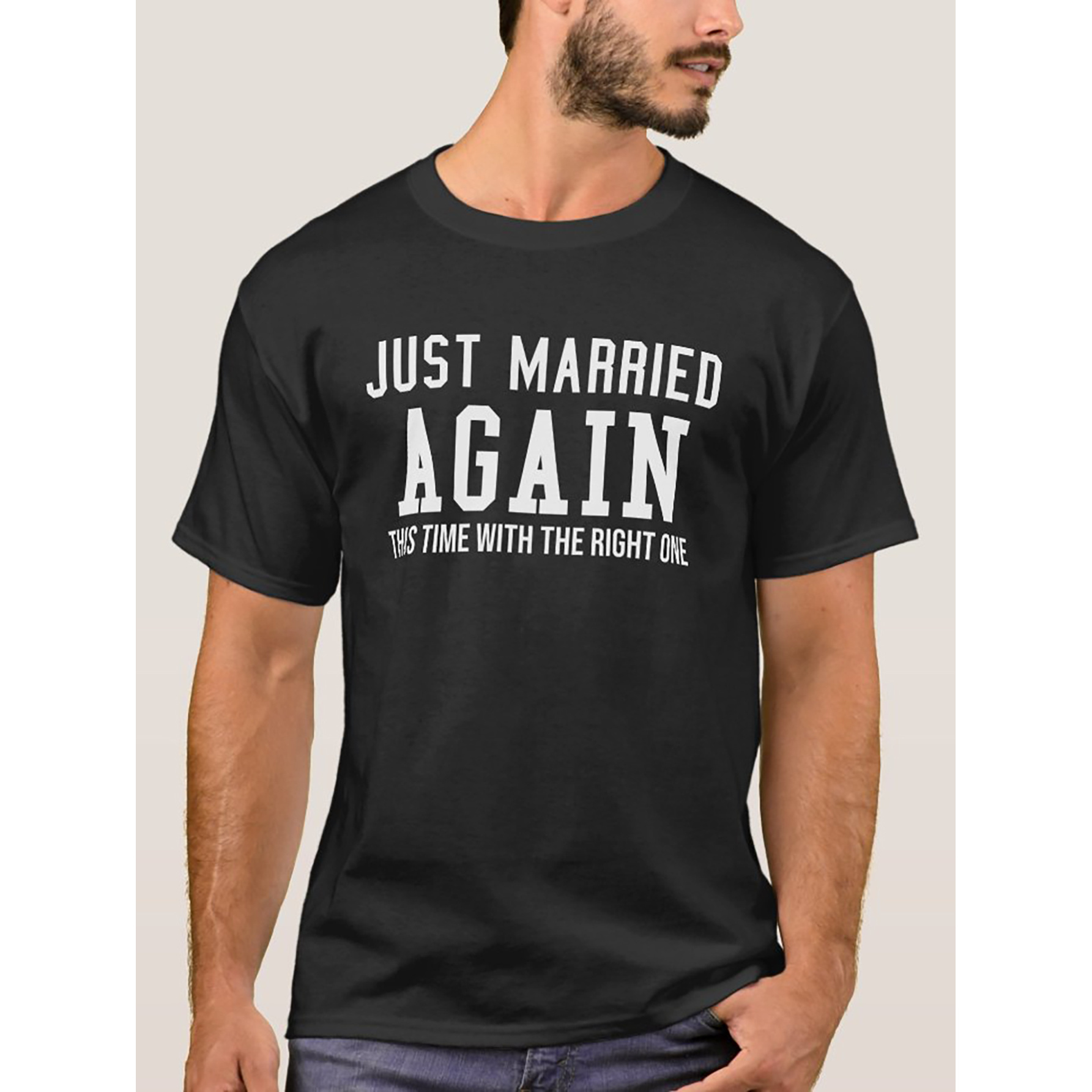 

Again Funny 2nd Marriage T-shirt Mens Unisex Funny Cotton Short-sleeve T-shirt