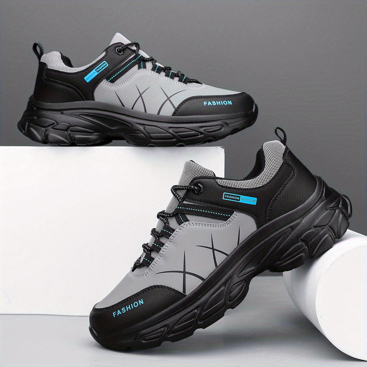 unisex hiking boots outdoor trekking shoes round toe eva sole fabric insole and made polyurethane season mountain climbing footwear details 6