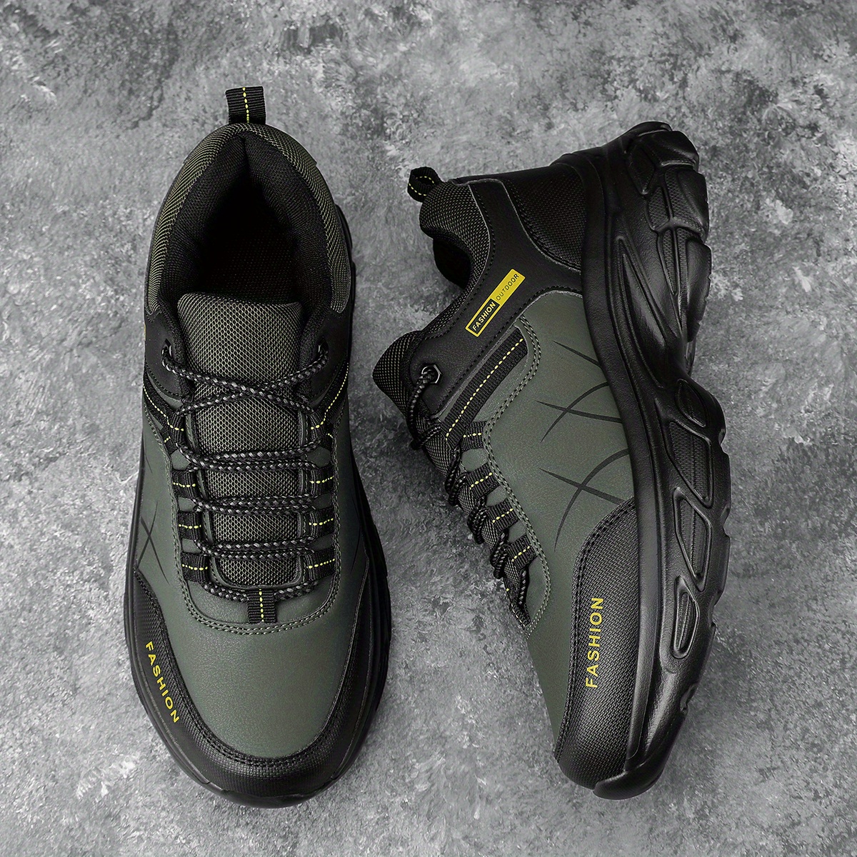 unisex hiking boots outdoor trekking shoes round toe eva sole fabric insole and made polyurethane season mountain climbing footwear details 1