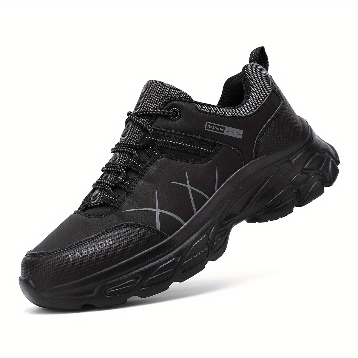 unisex hiking boots outdoor trekking shoes round toe eva sole fabric insole and made polyurethane season mountain climbing footwear details 0