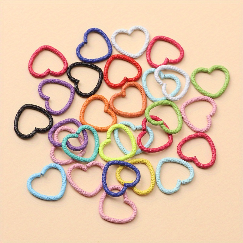 TEMU 50-100 piezas/bolsa Diamantes de , anillo de abierto con bucle individual en relieve, conectores de joyería para la de joyas