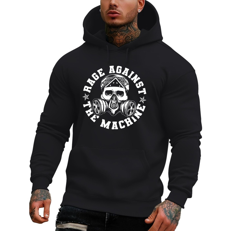 

Men's Casual Hoodie, " " Print, Polyester, Long Sleeve, Regular Fit, Pullover, , , American Graphic Tee
