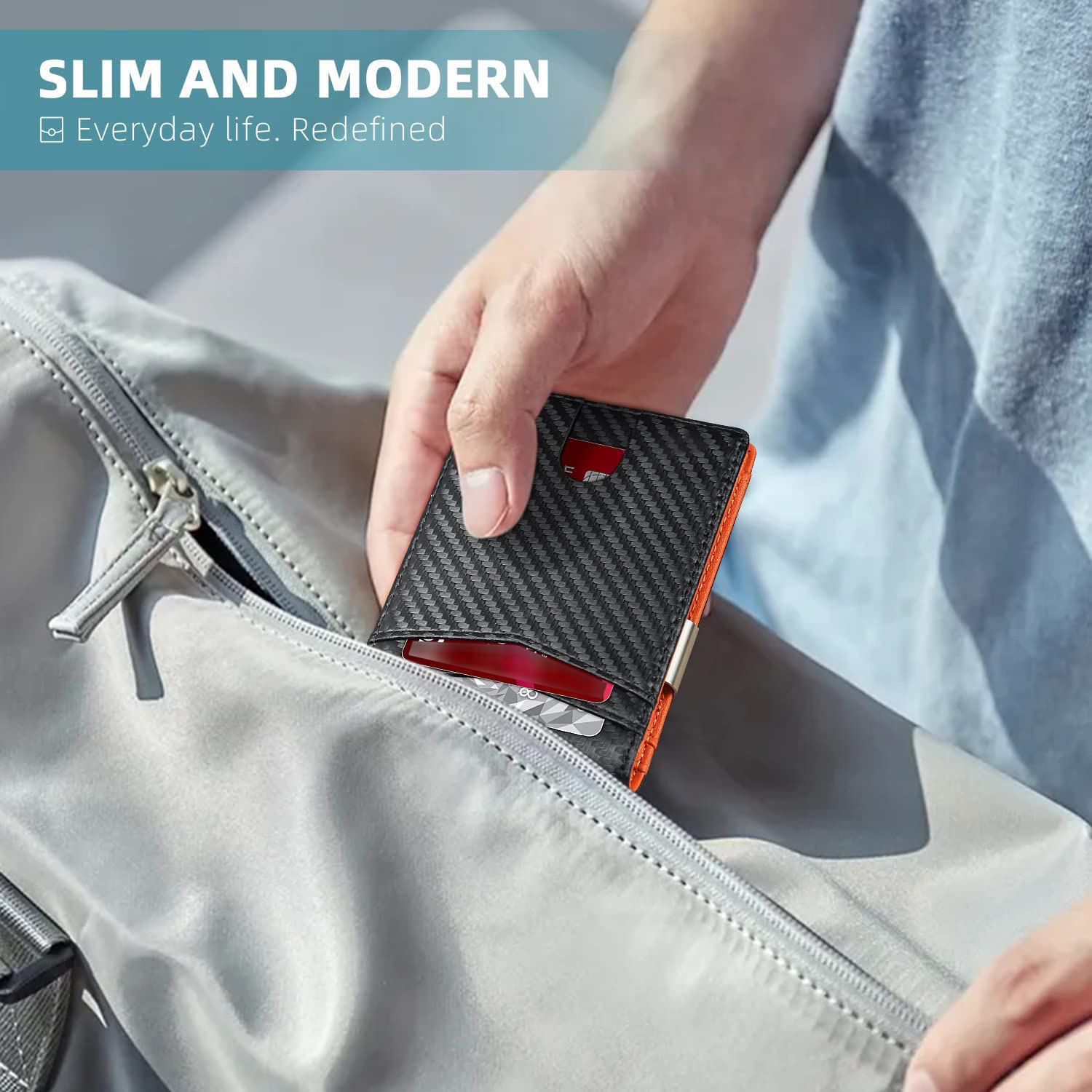 Cartera para hombres con bloqueo RFID de 12 ranuras - Cuero falso negro, Diseño antirrobo con cierre de cremallera seguro, múltiples ranuras para tarjetas e ID, ideal para negocios y uso diario, Cartera de negocios | Diseño de cartera moderna | Cierre de cremallera duradero, Cartera RFID
