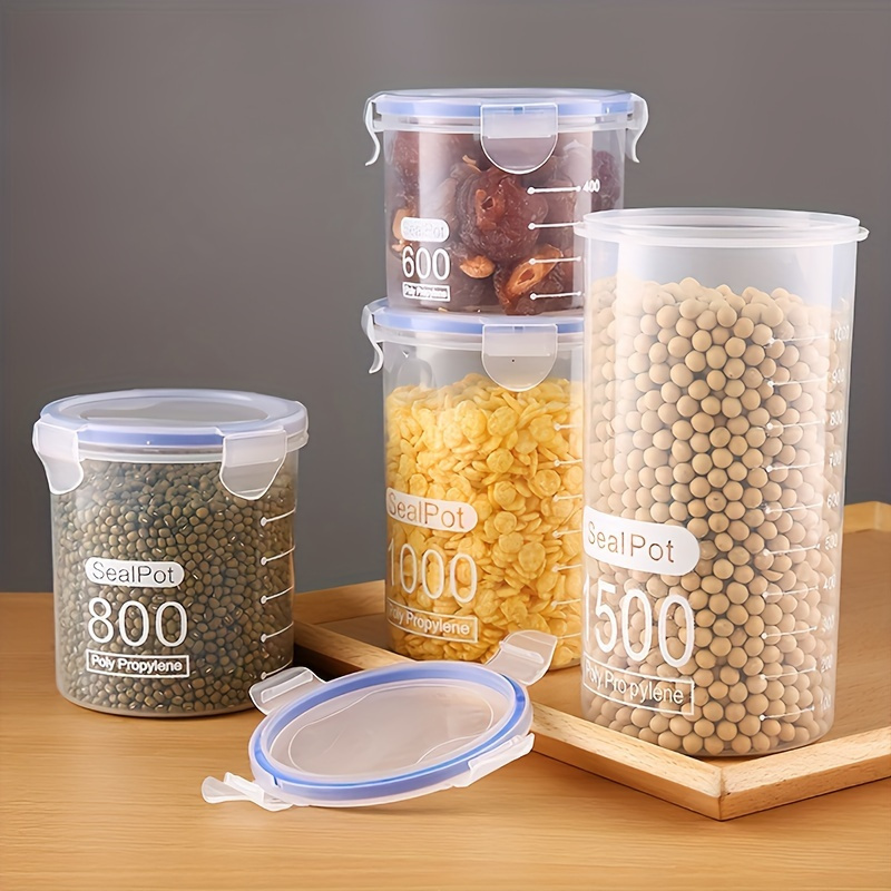 контейнер для хранения продуктов Sealpot 1000 мл из полипропилена, влагонепроницаемый, большой многофункциональный кухонный холодильник для хранения продуктов, герметичный контейнер, толстое прозрачное кухонное оборудование, детали 2