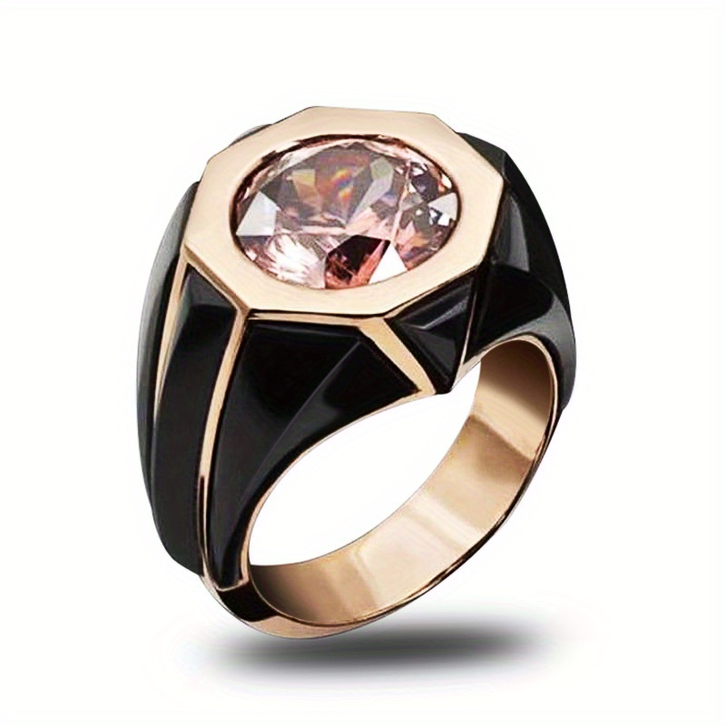

Fashion Ring With Pink Gem Ornament Accessories