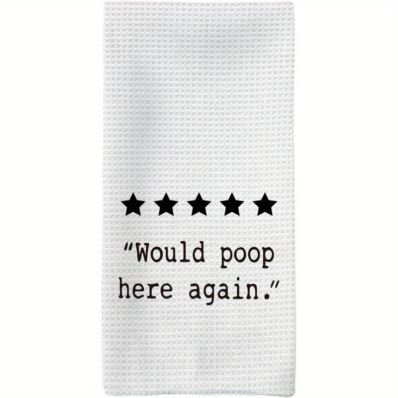 

- Polyester Towel Humorous - 18x26 , For Bathroom Decor & Use