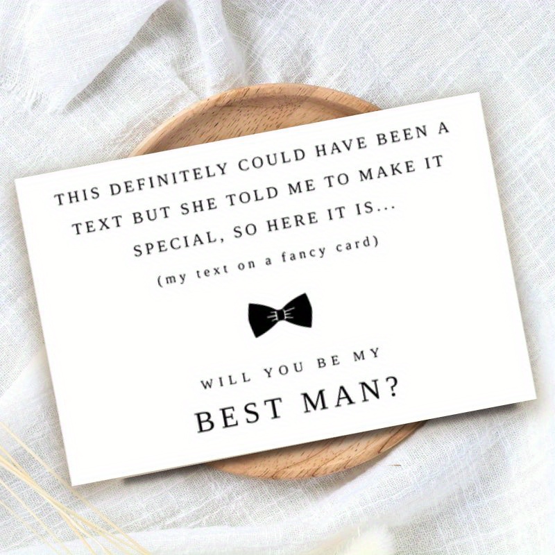 

Funny Proposal Greeting Card - Humorous Wedding Party Invitation With Envelope - Unique Sarcasm Card For Men, Bridal Party Gifts, 1pc