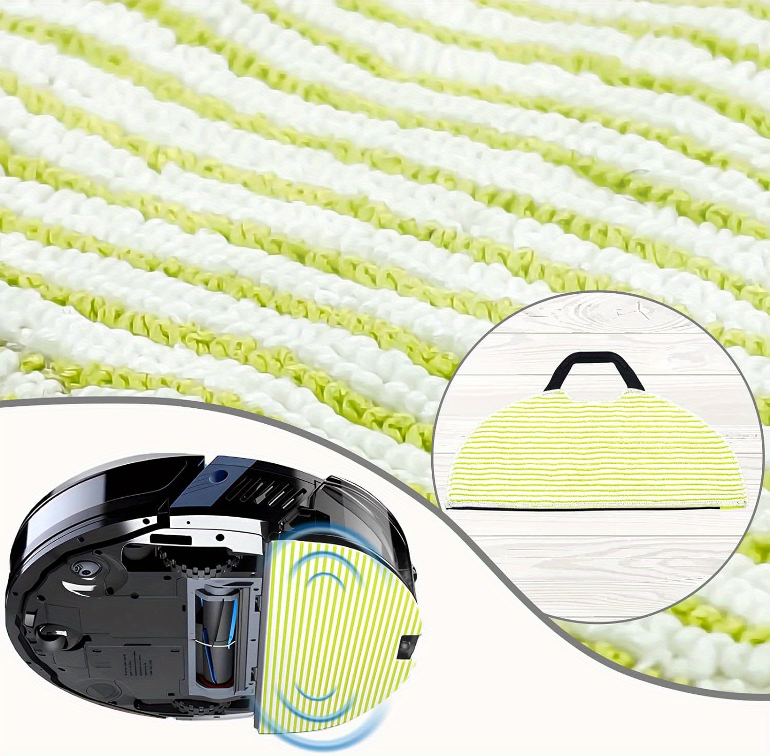 replacement mop pad compatible with shark rv2610wa av2610wa rv2620wd rv2410wd rv2610wfus robot vacuum cleaner washable and reusable pad details 3