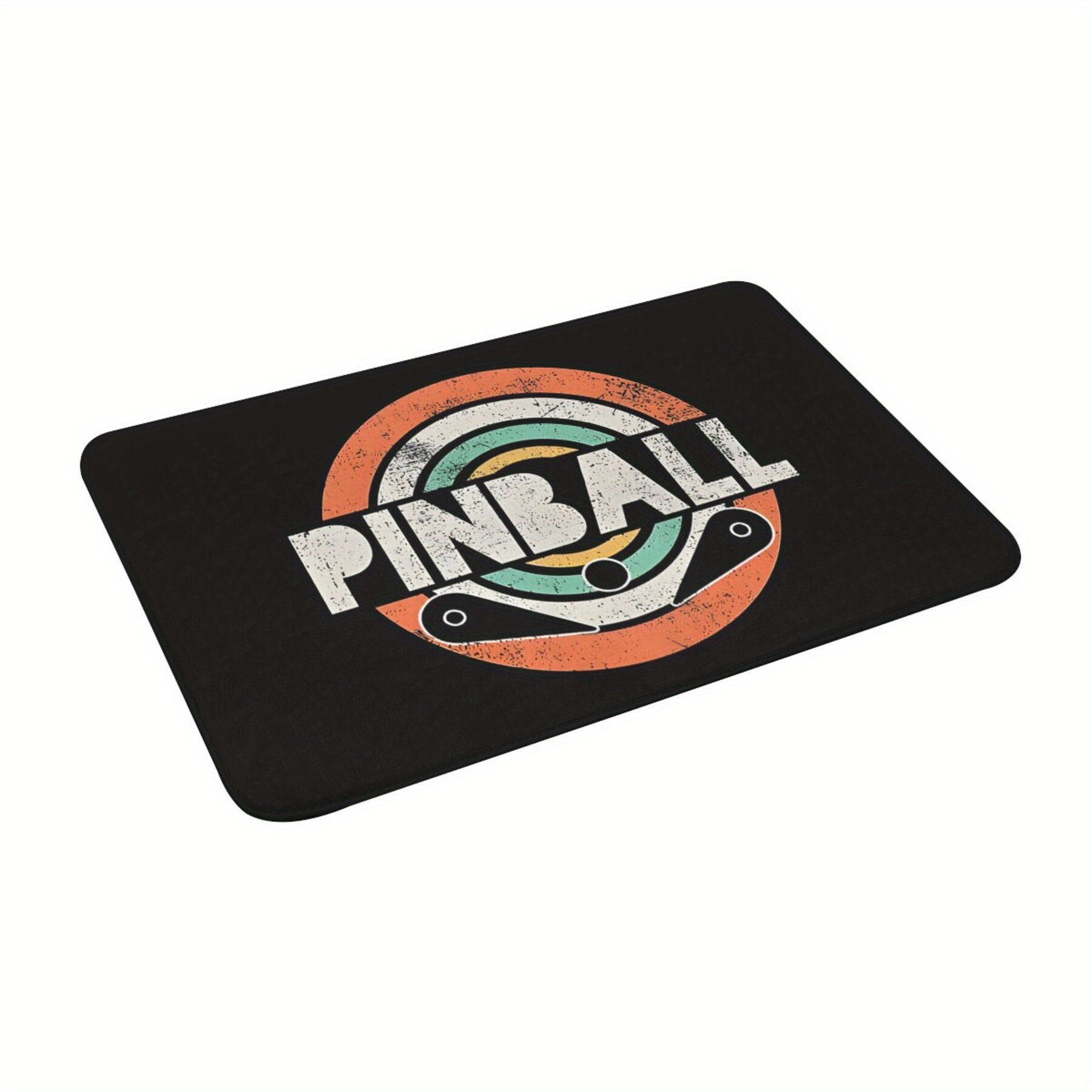 

Pinball Vintage Design Doormat - Machine Washable, Lightweight Polyester, Non-slip Backing, Rectangle Indoor Floor Mat