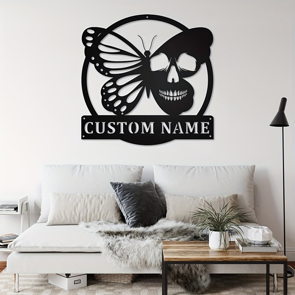 custom   skull metal   personalized iron cutout craft black suitable for kitchen dining room outdoor garden no electricity required   parties and festivals door hanging decor details 2