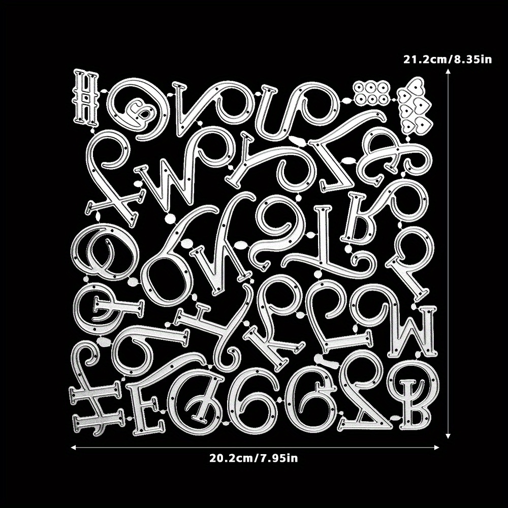 Image of Alphabet Metal Cutting Dies For Diy Scrapbooking & Card Making – Elegant Craft Dies With Stylish English Letters For Handmade Gifts, Decorations, And Greetings, Die Cuts For Scrapbooking