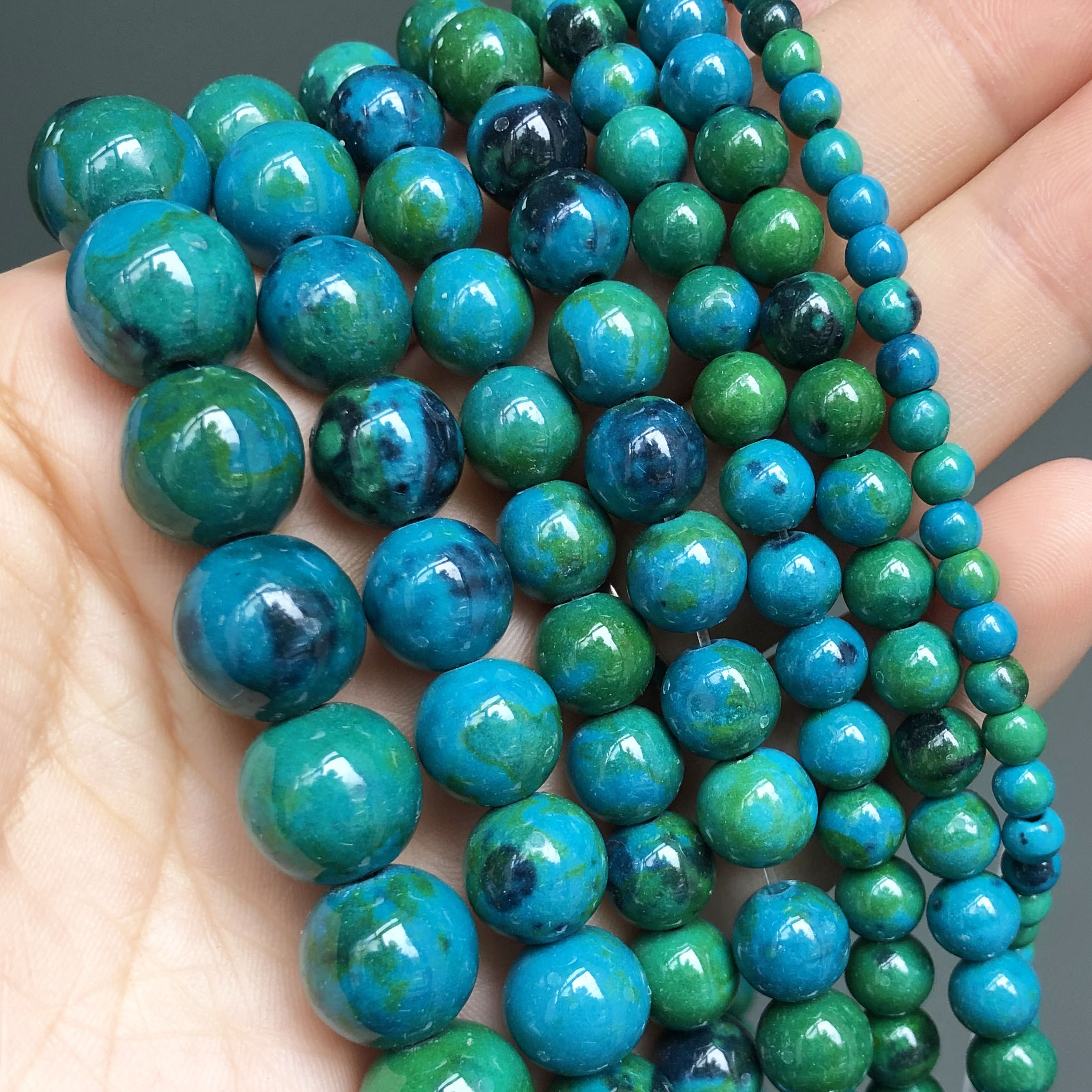 

4/6/8/10/12mm Genuine Natural Stone Malachite Round Shape Loose Spacer Beads For Jewelry Making Diy Handcraft Bracelet Earrings Accessories