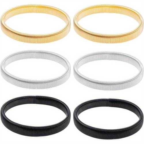 6pcs elegant stretchy metal armbands anti slip sleeve holders for men for dressing up