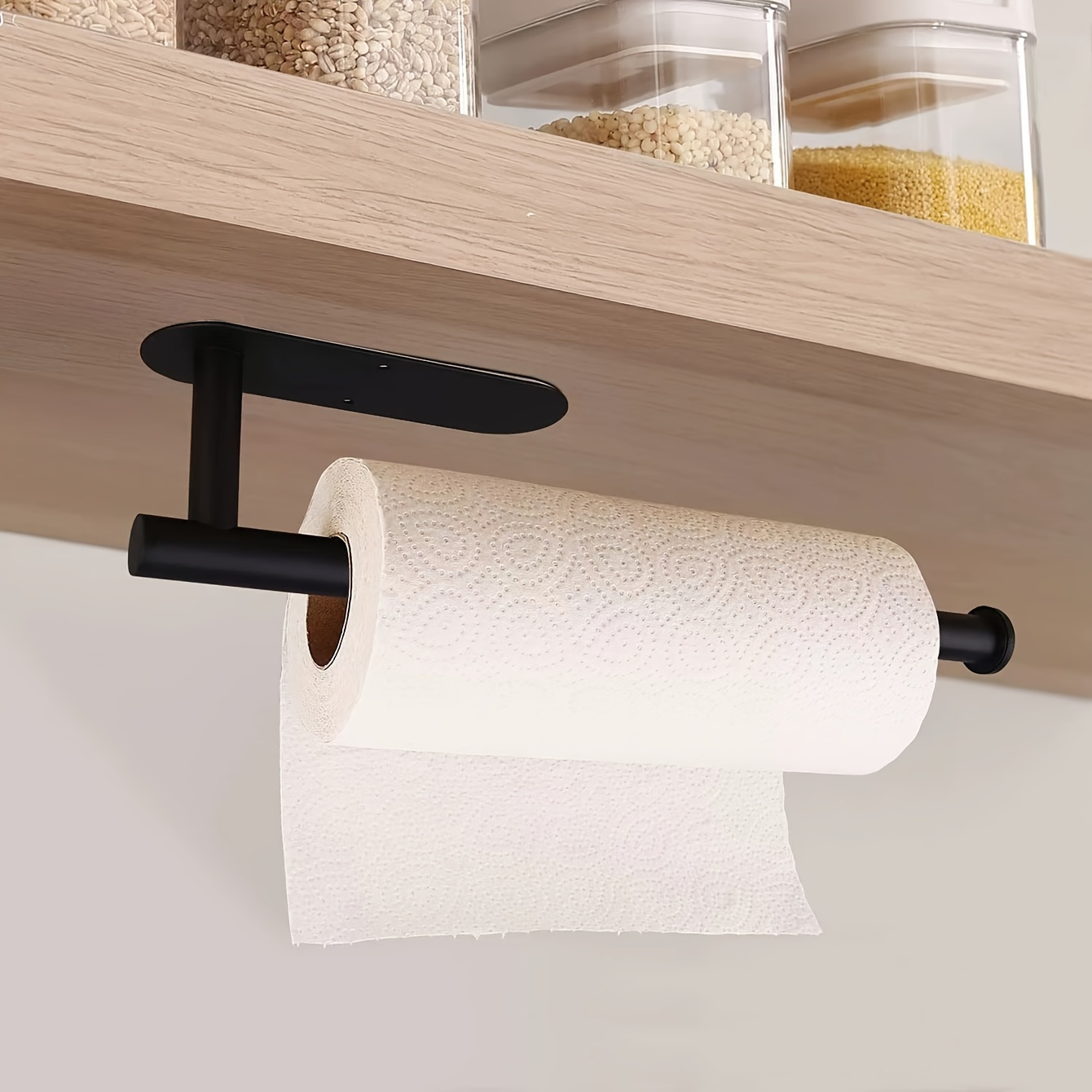 versatile wall mounted tissue holder no drill space saving storage for kitchen bathroom essentials details 0