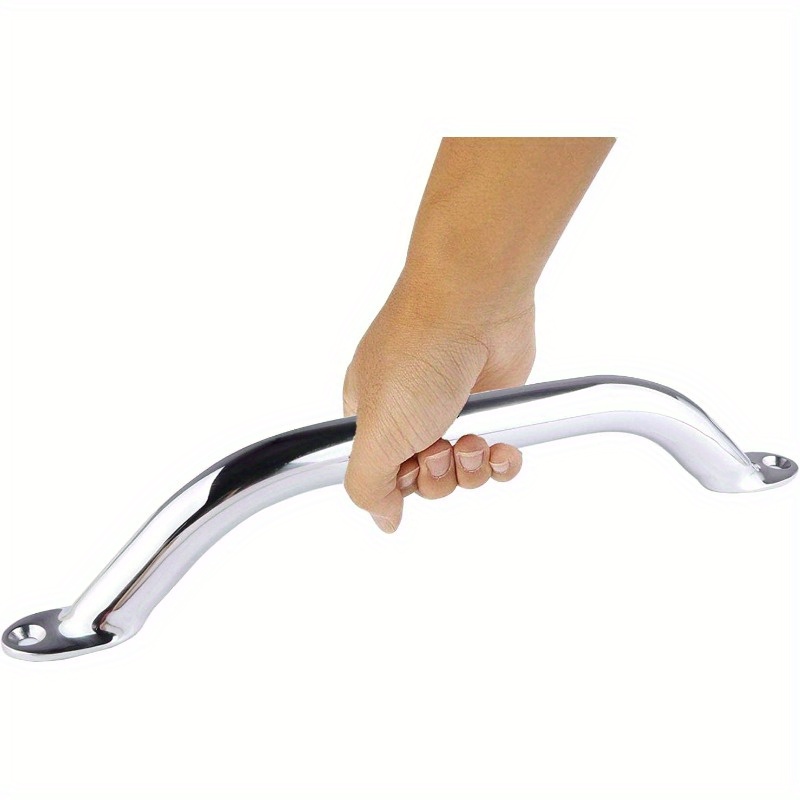 TEMU Marine Handrail, 1 Pack, 12 Inch Boat Grab Handle Steel Marine Handle Handrai, For Rv, Trucks, Yachts-2pcs