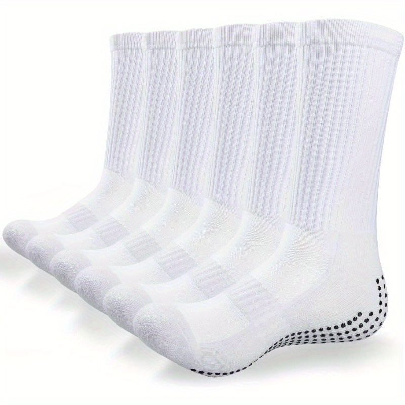 Image of 3 Pairs Socks Men Women Grip Socks Soccer Anti Slip, Socks For Women Pilates Yoga Non Slip