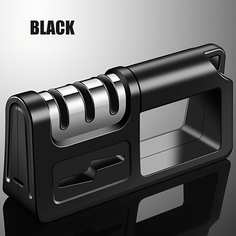 4-in-1 Diamond Sharpener For Kitchen Knives & Scissors - Quick, Multifunctional Manual Tool With 304 Stainless Steel Construction, Lightweight Design