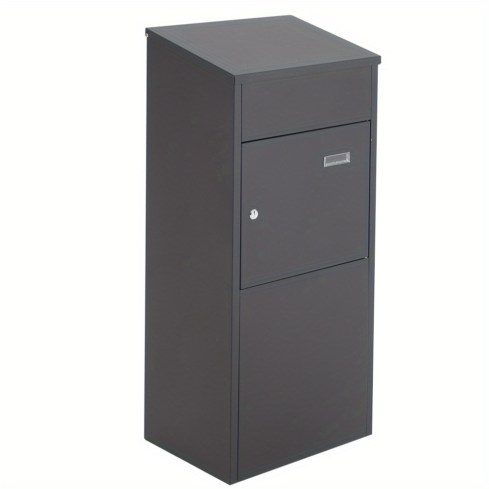 TEMU 3ft Large Parcel Delivery Outdoor Package Bin, Lockable Metal Parcel Delivery Outdoor Storage Letter