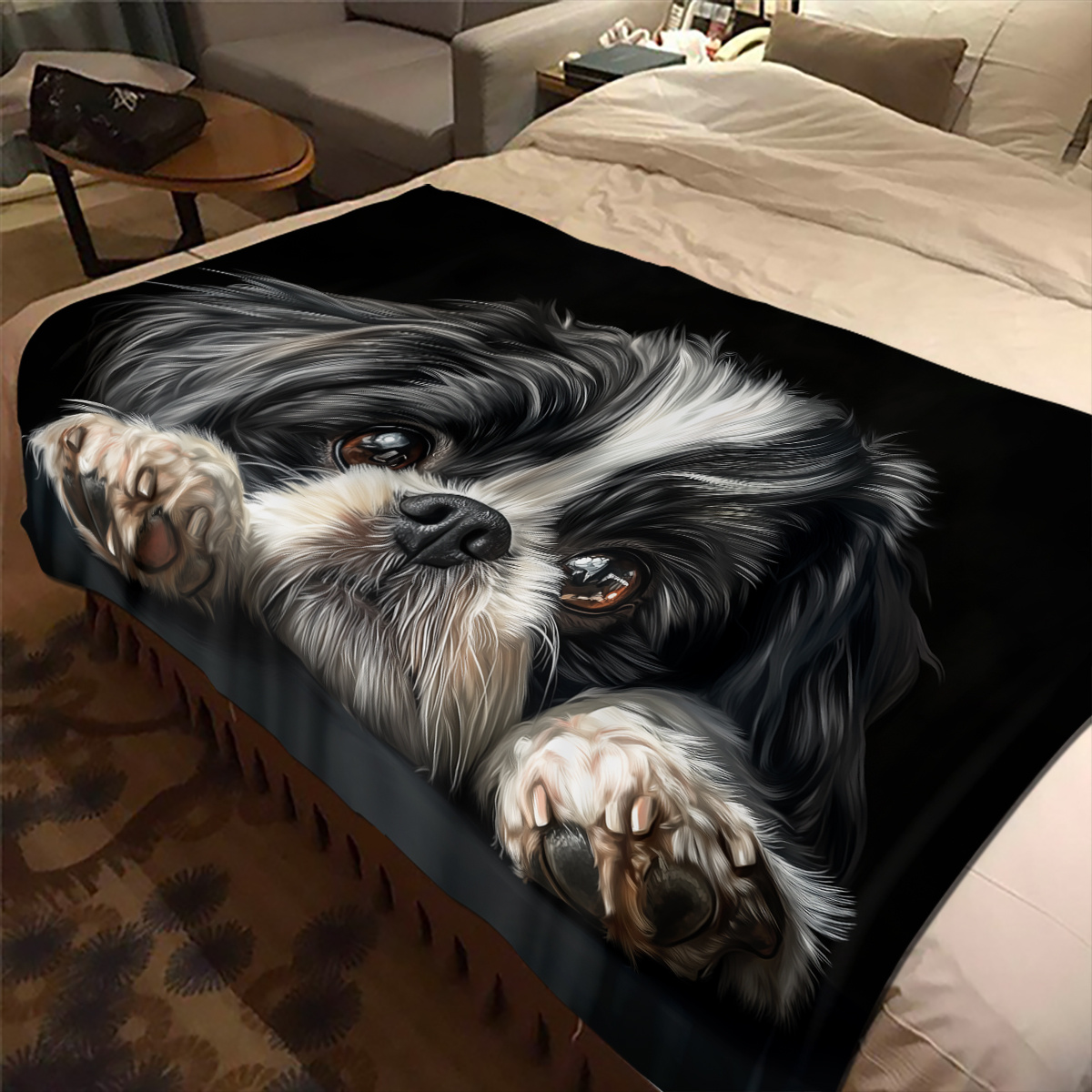 

Shih Tzu Pattern Car Nap Blanket - All- For Accessories