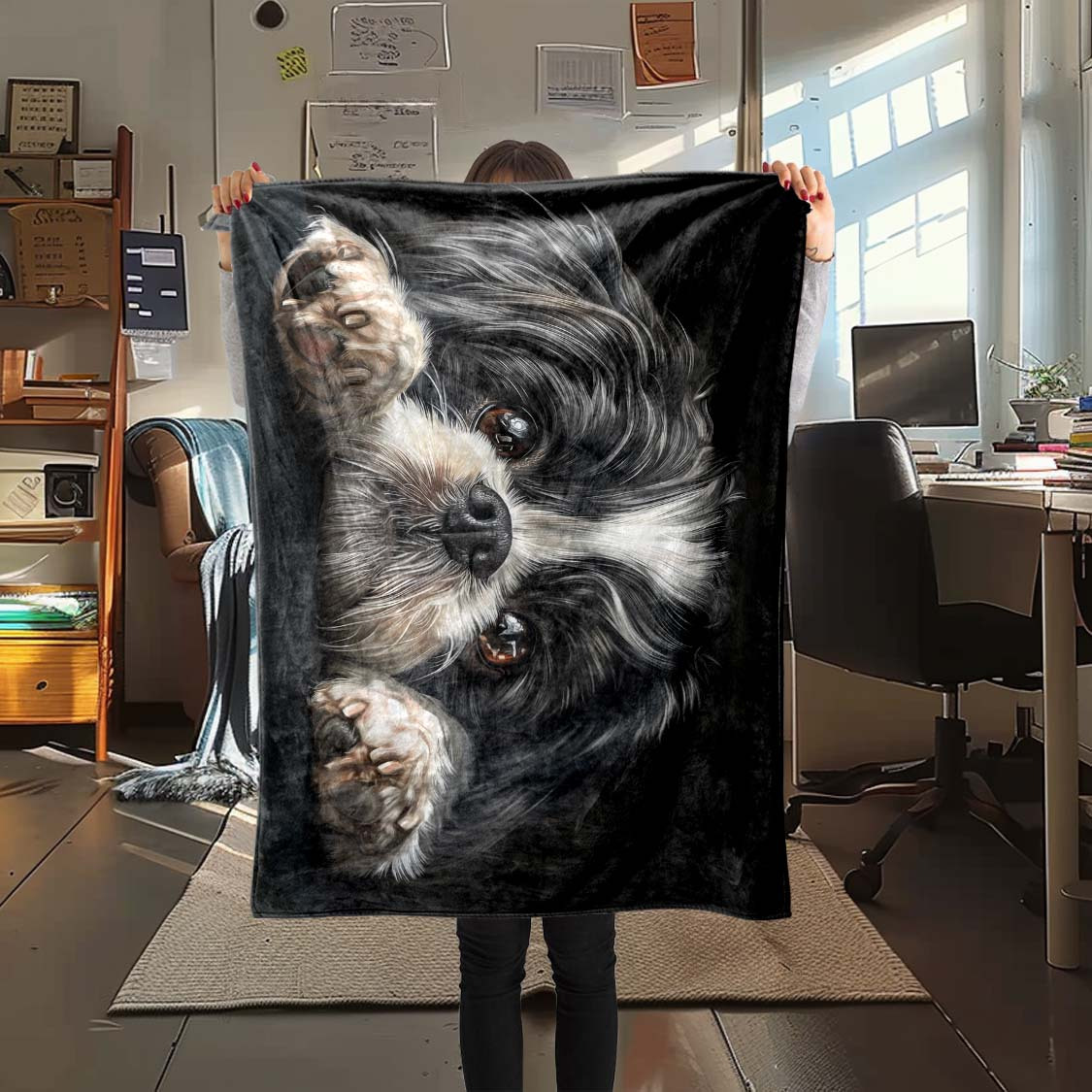 TEMU Shih Tzu Pattern Car Nap Blanket - All- For Accessories