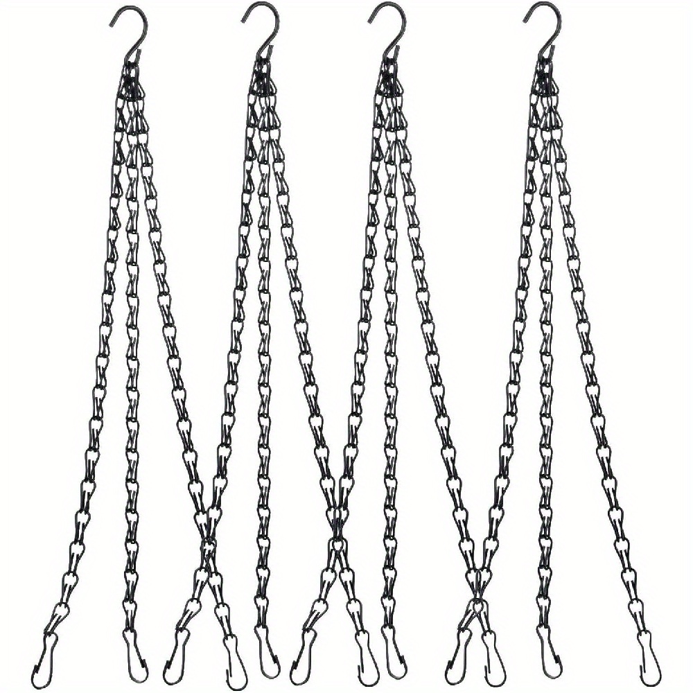 

Heavy-duty 24" Galvanized Hanging Chain For Flower Baskets - 3-point Garden Plant Hanger For Indoor & Outdoor Use, Plant Hangers Outside