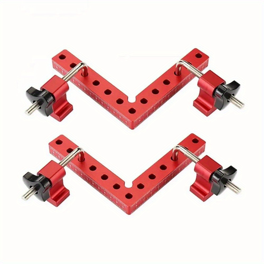 TEMU 140mm 90 Degree Positioning Squares Right Angle Clamps - Aluminum Alloy Fixing Clip Woodworking Corner Clamping Square Tool