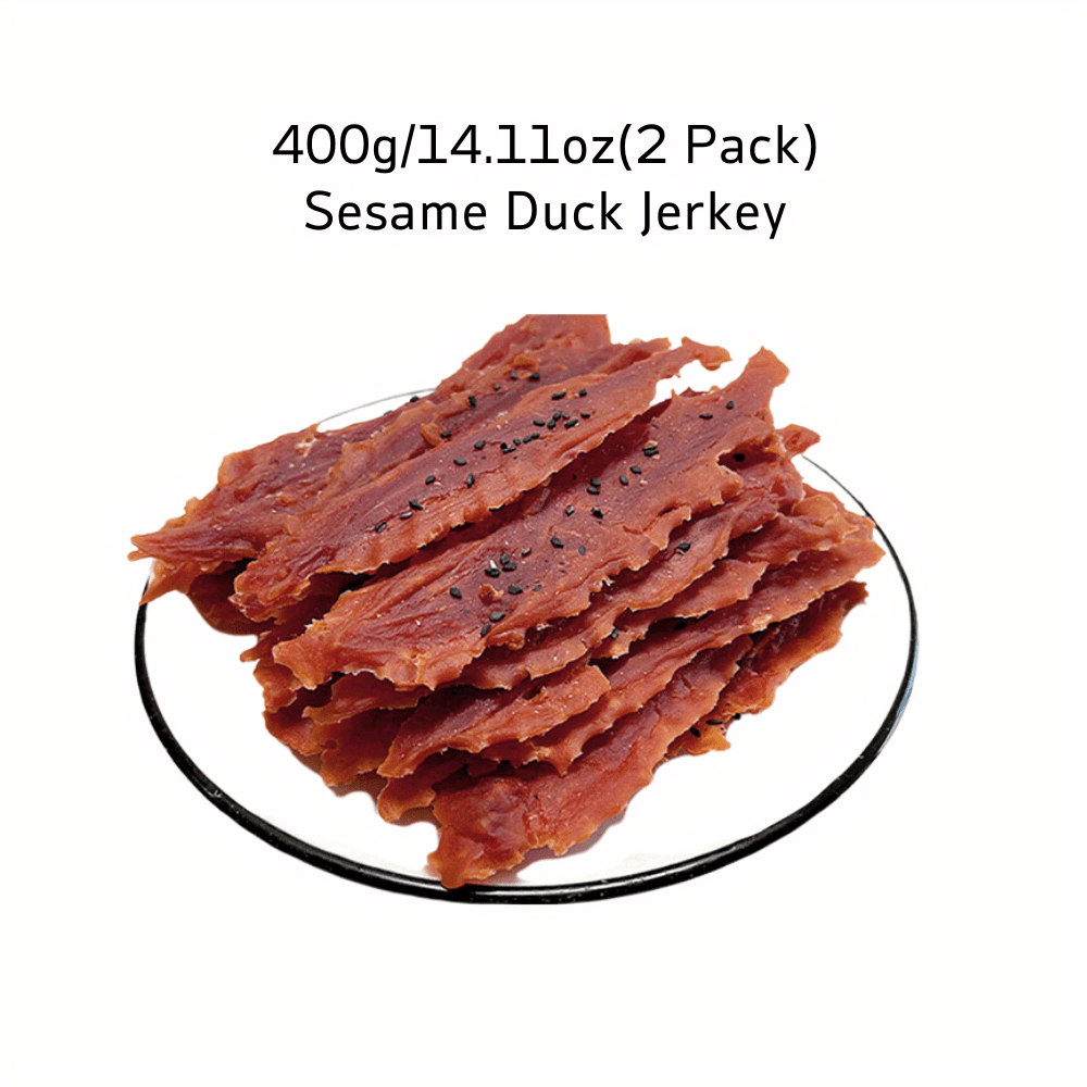 TEMU 400g/14.11oz (2pcs) Sesame Duck , Natural Dog Treats, Healthy, , Dog Chews Long Lasting, And High Protein, , Perfect Training Reward Snack For Small, Medium And Large Dogs
