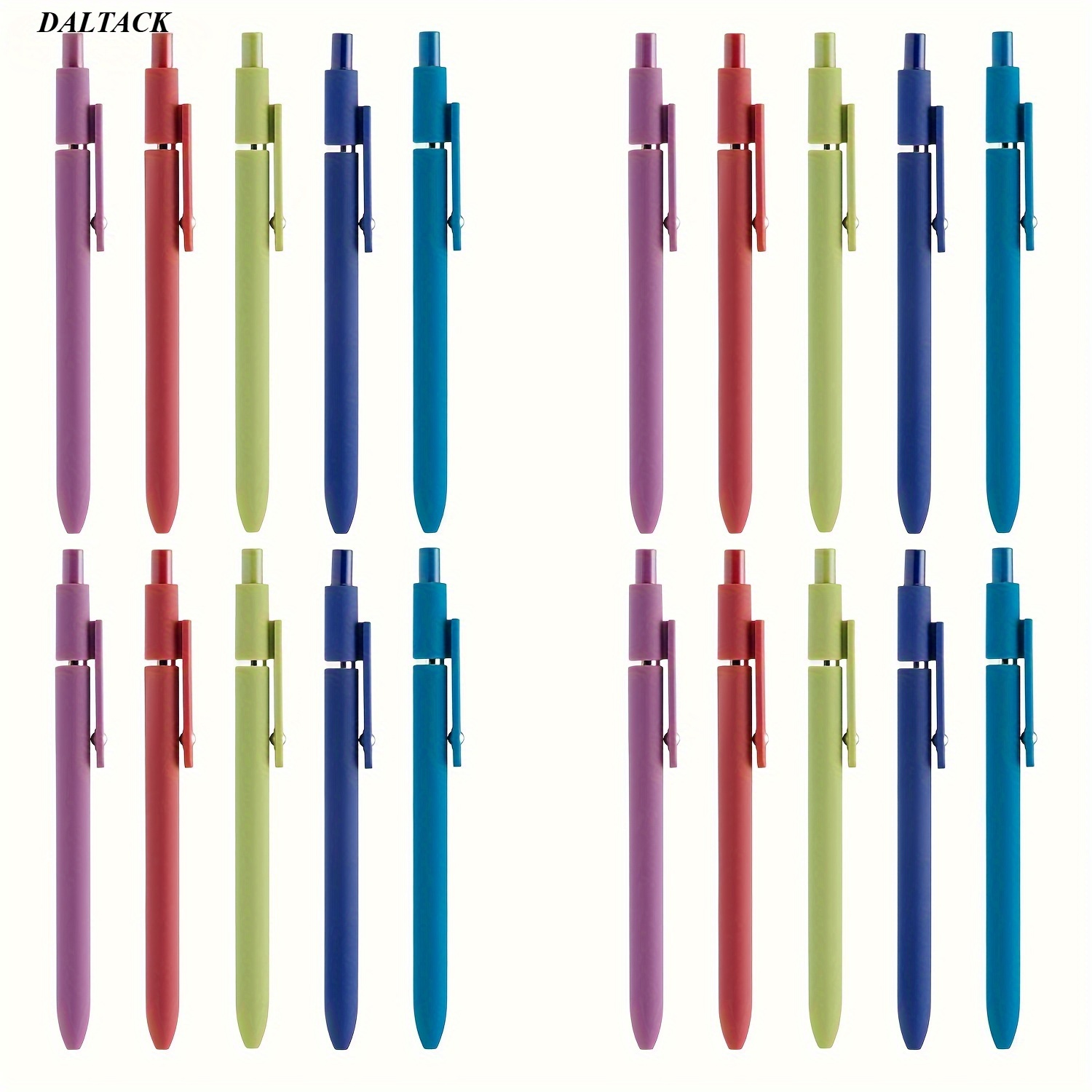 

Daltack Gel Pens, 20 Pcs Quick-dry Pens, 0.5mm Smooth Pens, Retractable Rolling Ball Pens For Desk Accessories And Office Supplies, Vintage Color