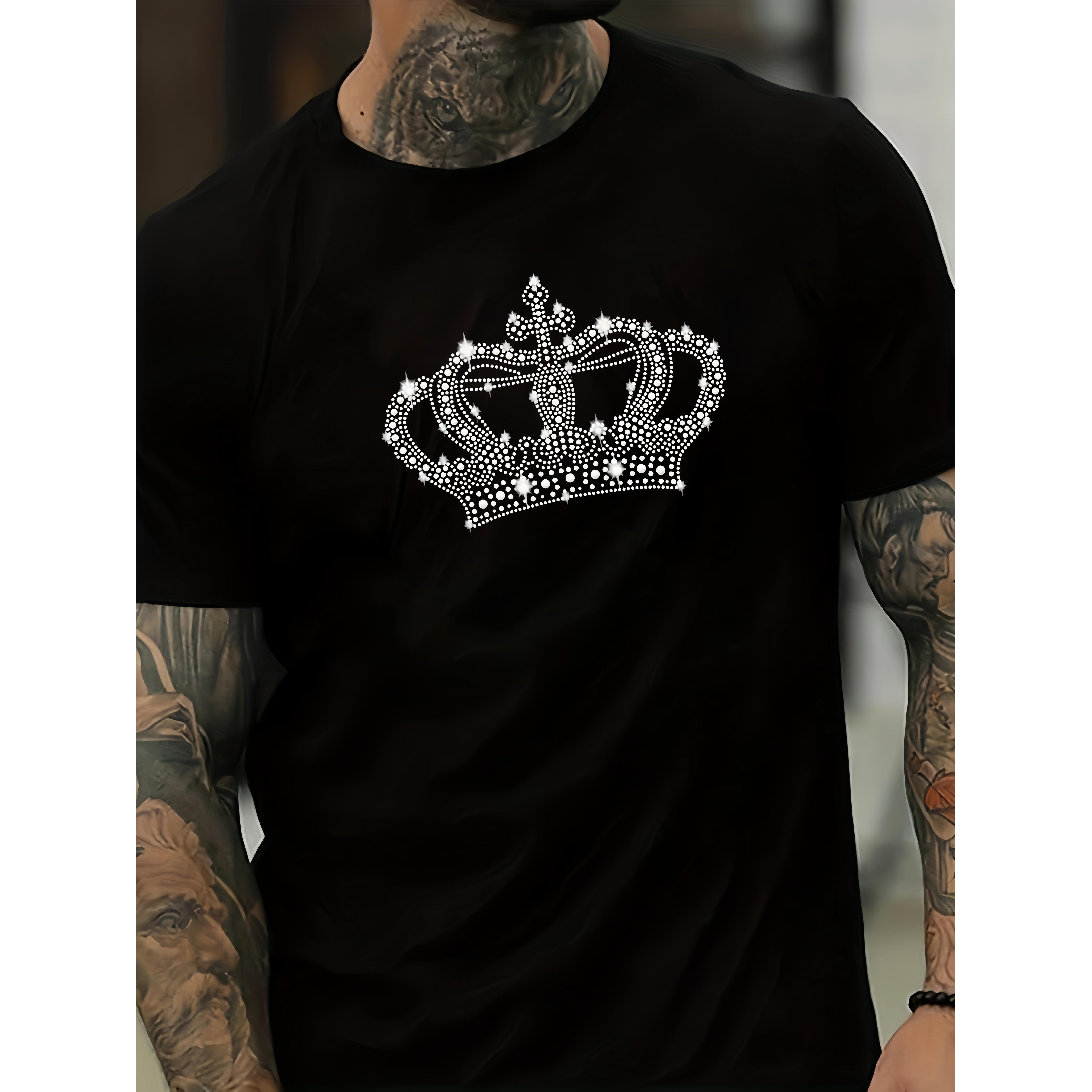 

Color Pattern T-shirt With Crew Neck And Short Sleeve, Chic And Stylish Tops For Men's Summer Leisurewear