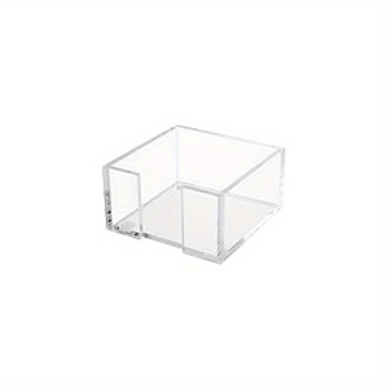 Clear Acrylic Note Pad Holder - Non-slip, Desktop Organizer For 3x3 Notes - Ideal For Office, Home, And Students, Office Accessories