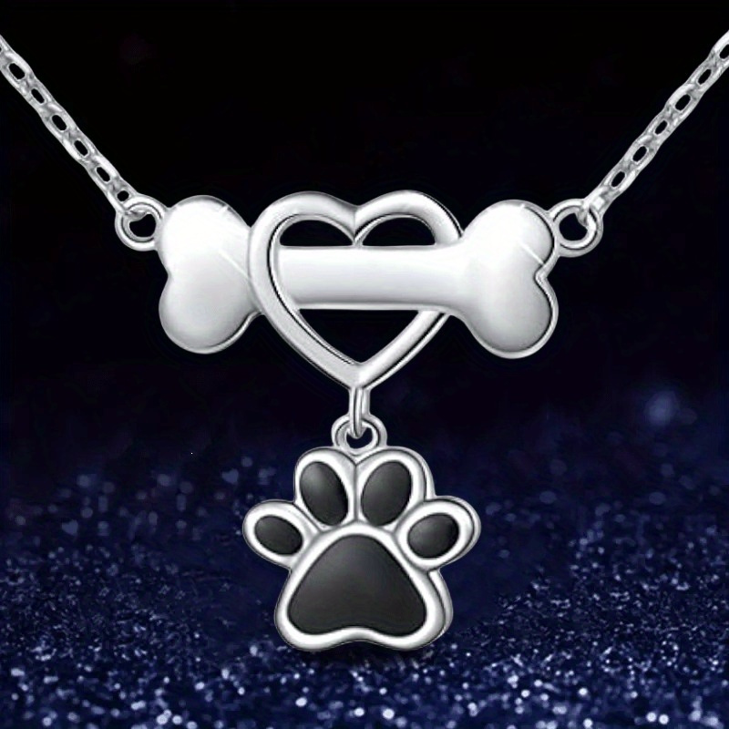 

1pc Paw Necklace Heart Necklace Animal Necklace Women's Necklace Jewelry Gift