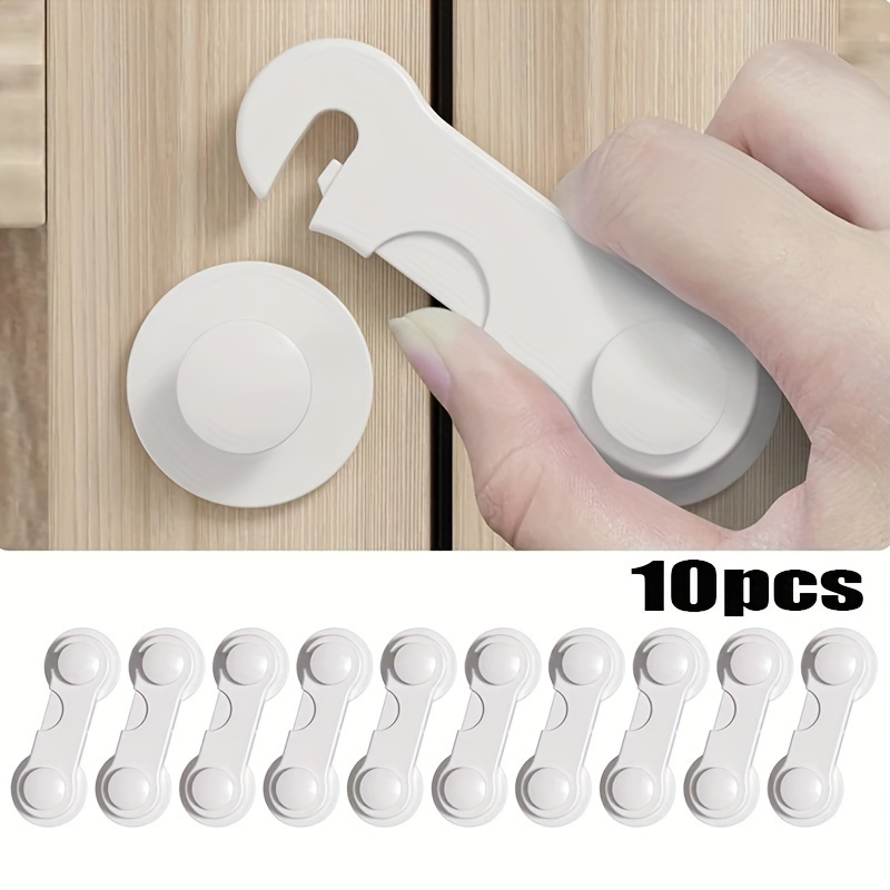 TEMU Sdone 10- Plastic Drawer Locks, -free Child Safety Locks For Refrigerator And Drawers