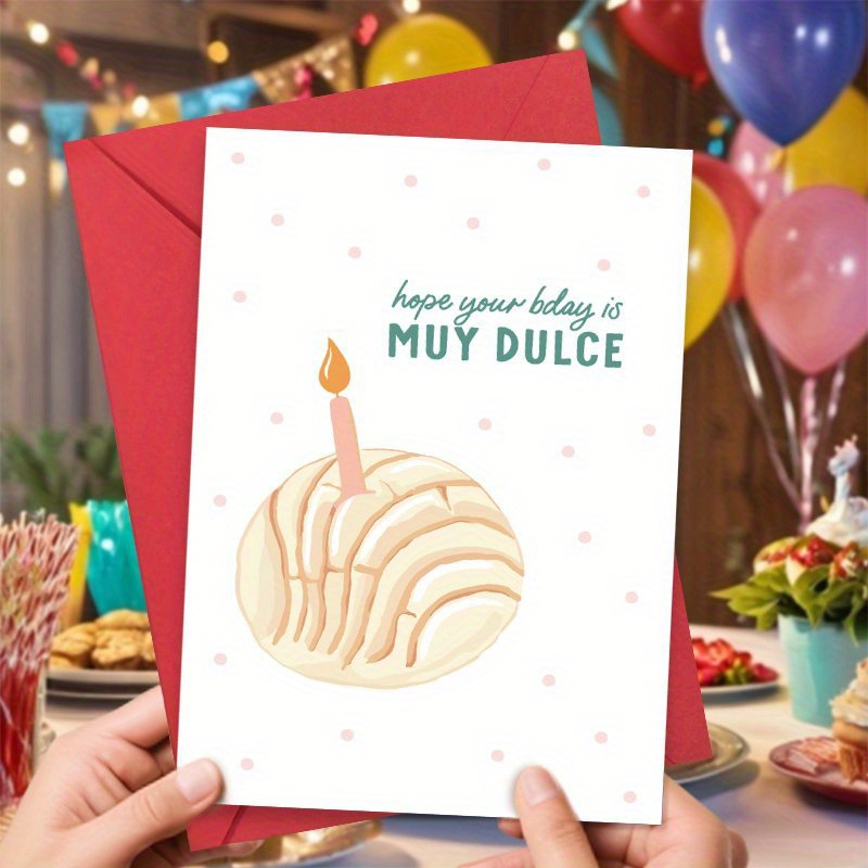 

1pc Funny Muy Birthday Greeting Card, Design, Creative Themed, Family & Friends, Includes Envelope, 4.25x5.5 Inches, Cardstock, Stationery